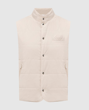 Enrico Mandelli Beige vest with logo embroidery 3T571A519V