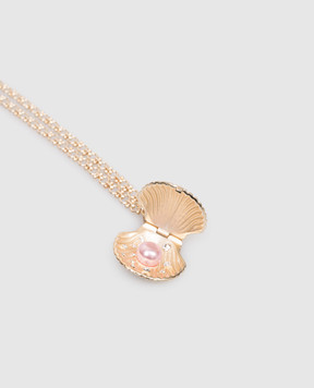 Oceanus Tivela gold chain with shell pendant TIVELA