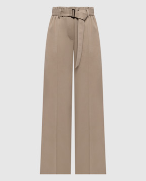 Brunello Cucinelli Beige pants with a monil chain MP141P9275