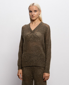 Brunello Cucinelli Khaki wool pullover MFA790102