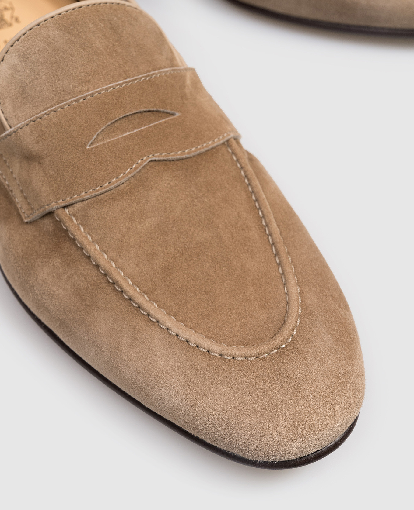 Beige suede loafers Soft Brunello Cucinelli 5