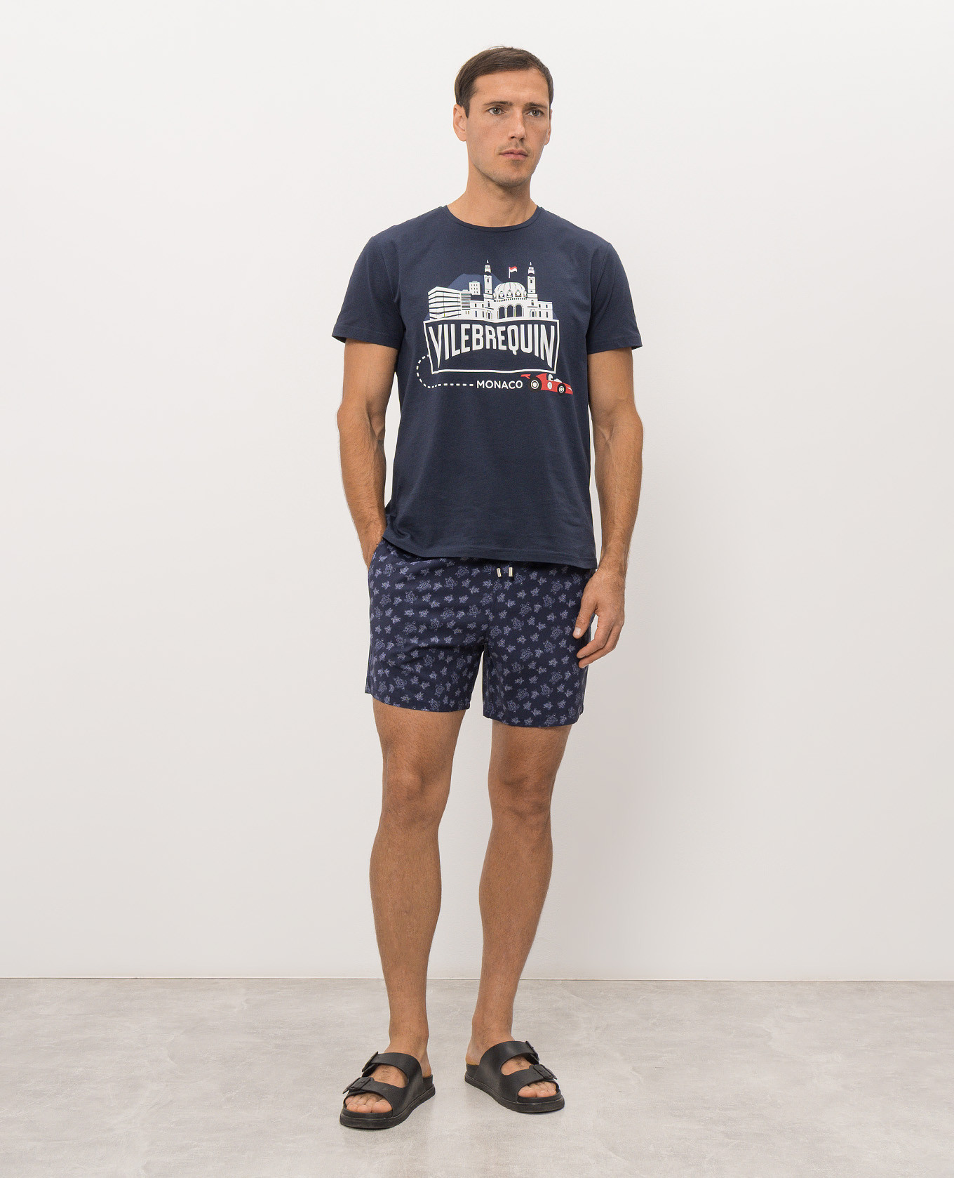 Blue printed wool swim shorts Vilebrequin 2