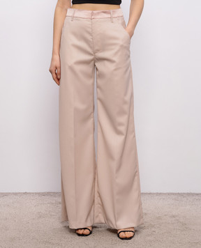 Dondup Beige flared pants with wool DP802SWFH188DXXX
