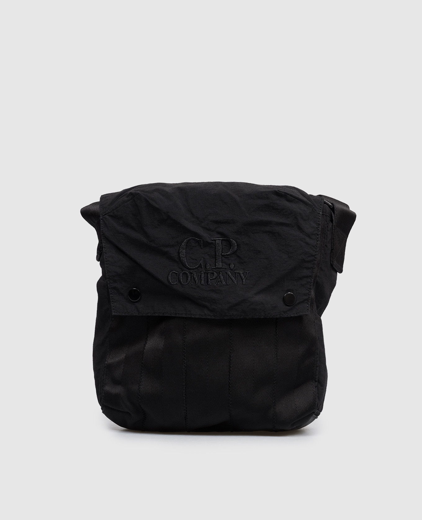

Black bag with logo embroidery C.P. Company