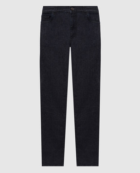 Canali Blue jeans with logo patch PX0102891719