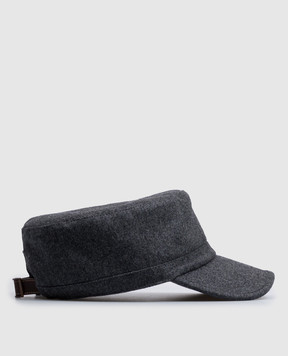 Brunello Cucinelli Gray wool cap M038P9854