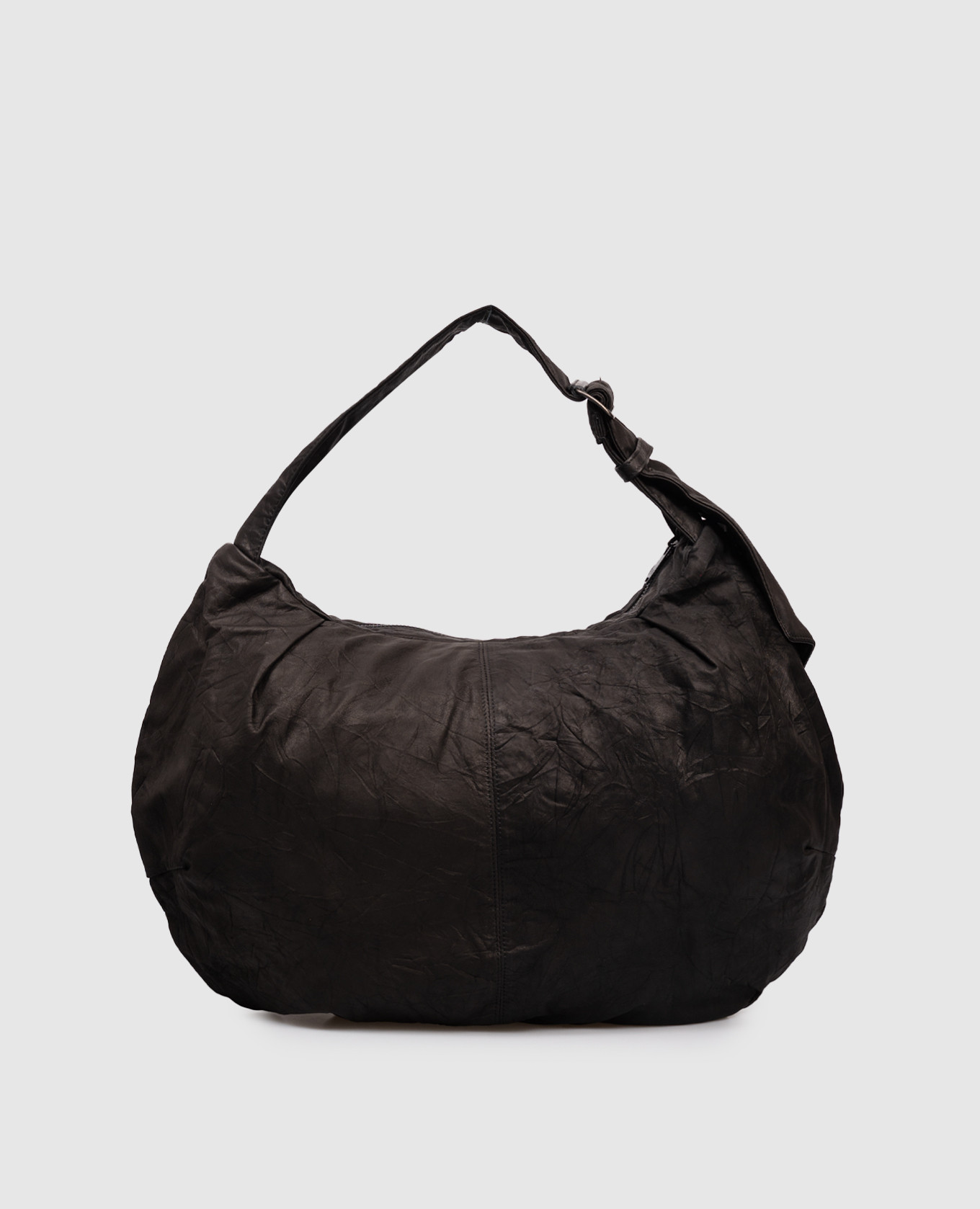 

Black leather hobo bag Y`S Yamamoto