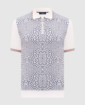 Stefano Ricci Polo with patterned silk K818102P31F25283