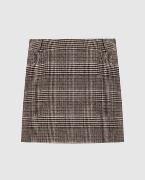 Ermanno Scervino Checked wool mini skirt D492O354ZLD