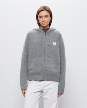 Palm Angels Grey sports jacket with wool PAMHU003KN002