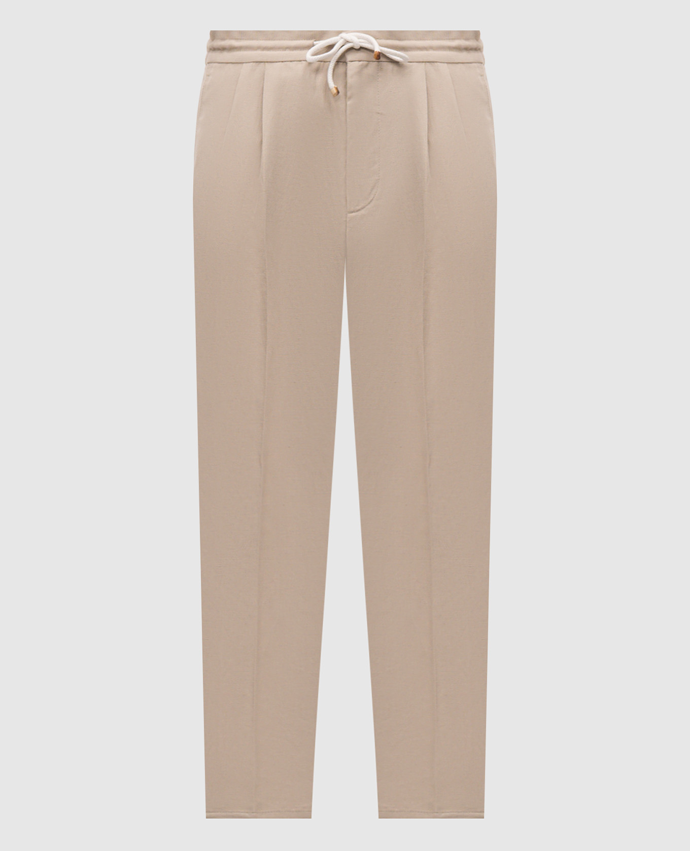 Beige linen pants