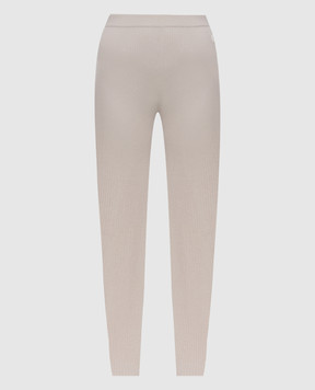 Yves Salomon SKI Ivory ribbed wool and cashmere leggings 25WKP500XXMA6W