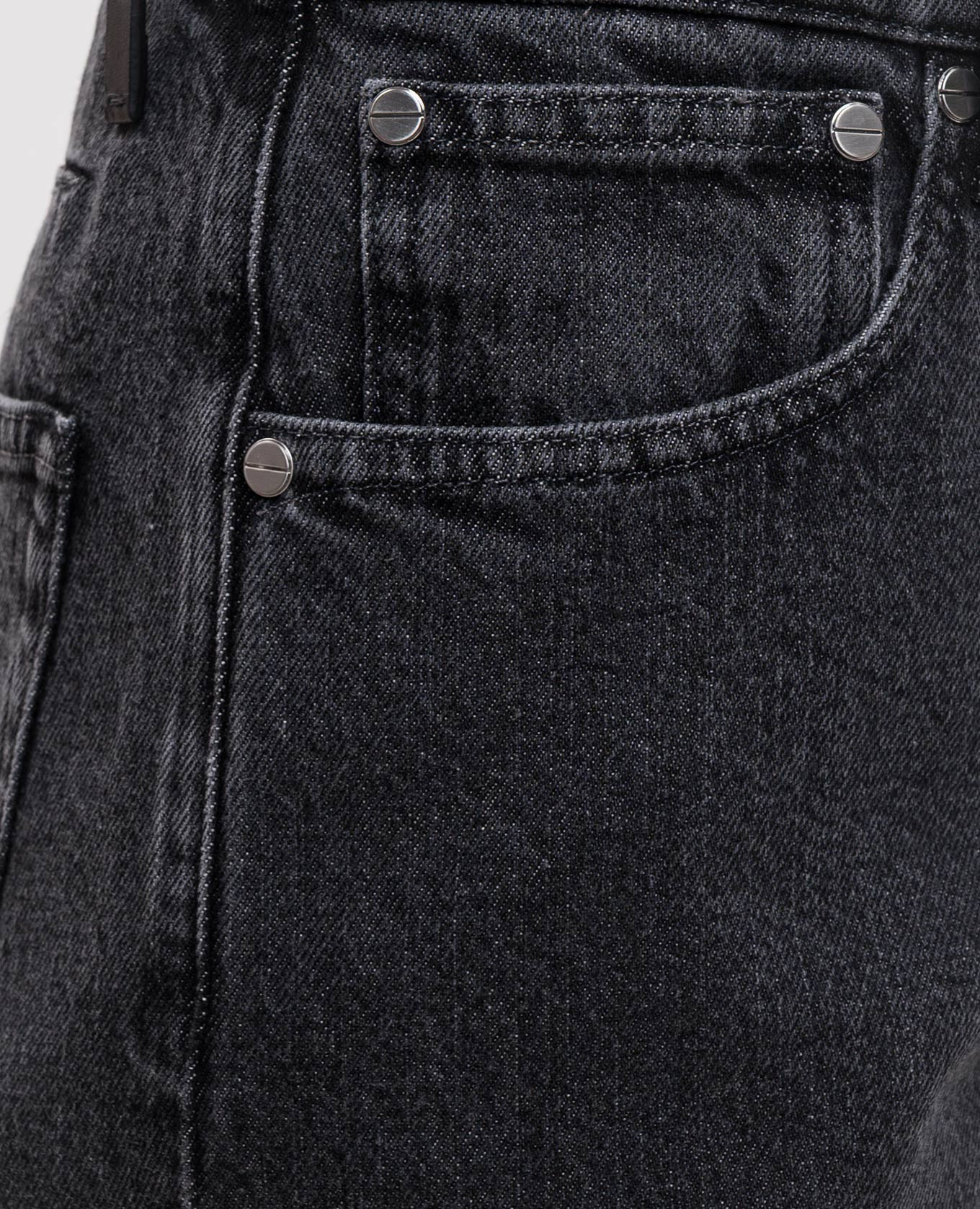 Grey jeans with logo patch Jil Sander 5