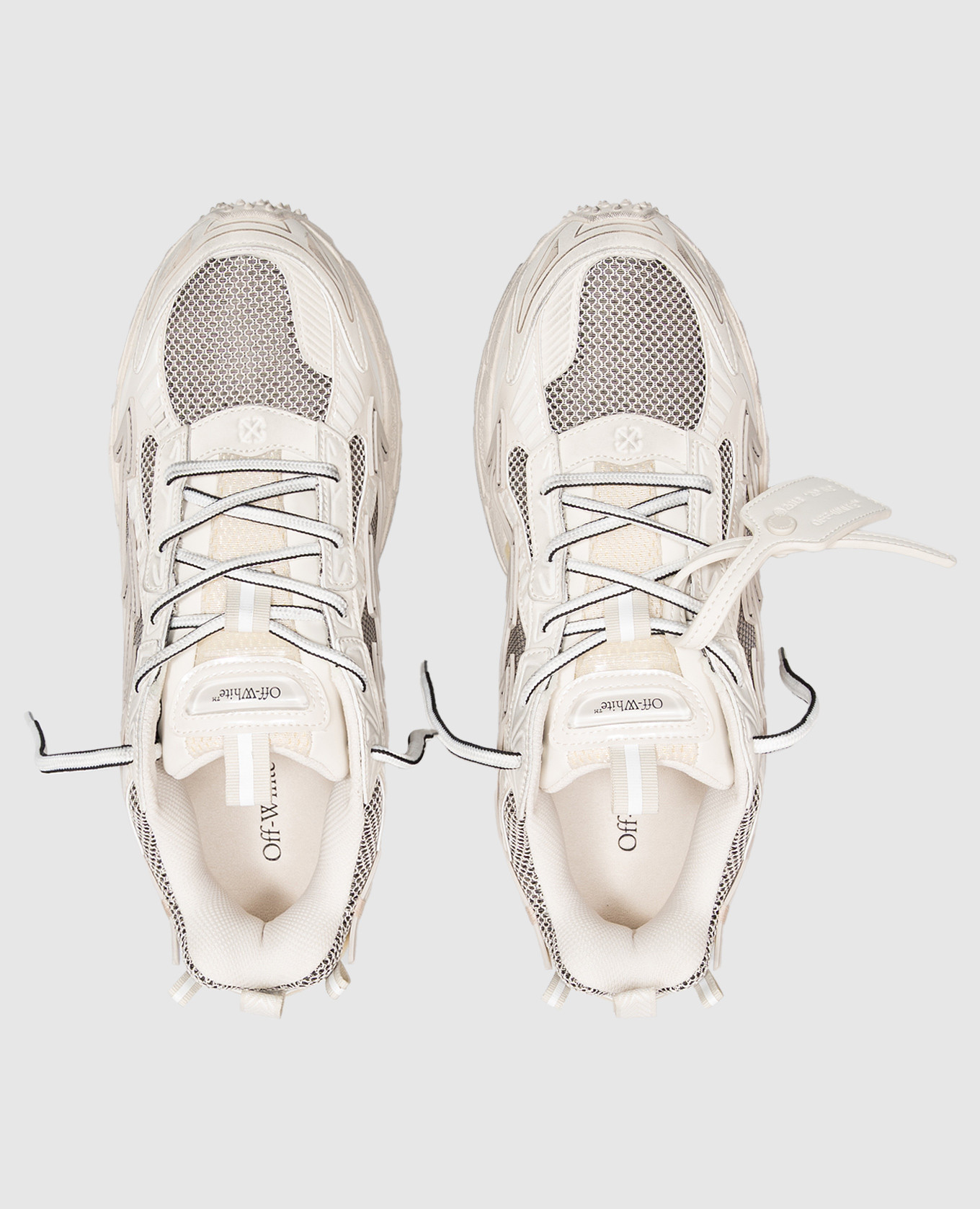 Beige Be Right Back Wonder Out sneakers with textured logo Off-White 4