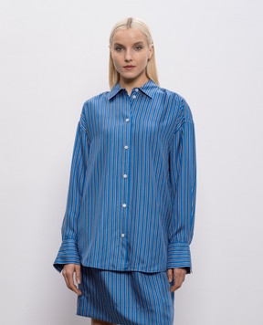 Toteme Blue striped silk blouse 261WRT0700FB0553