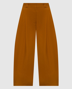 Balenciaga Brown culottes with logo patch 872548TUP22