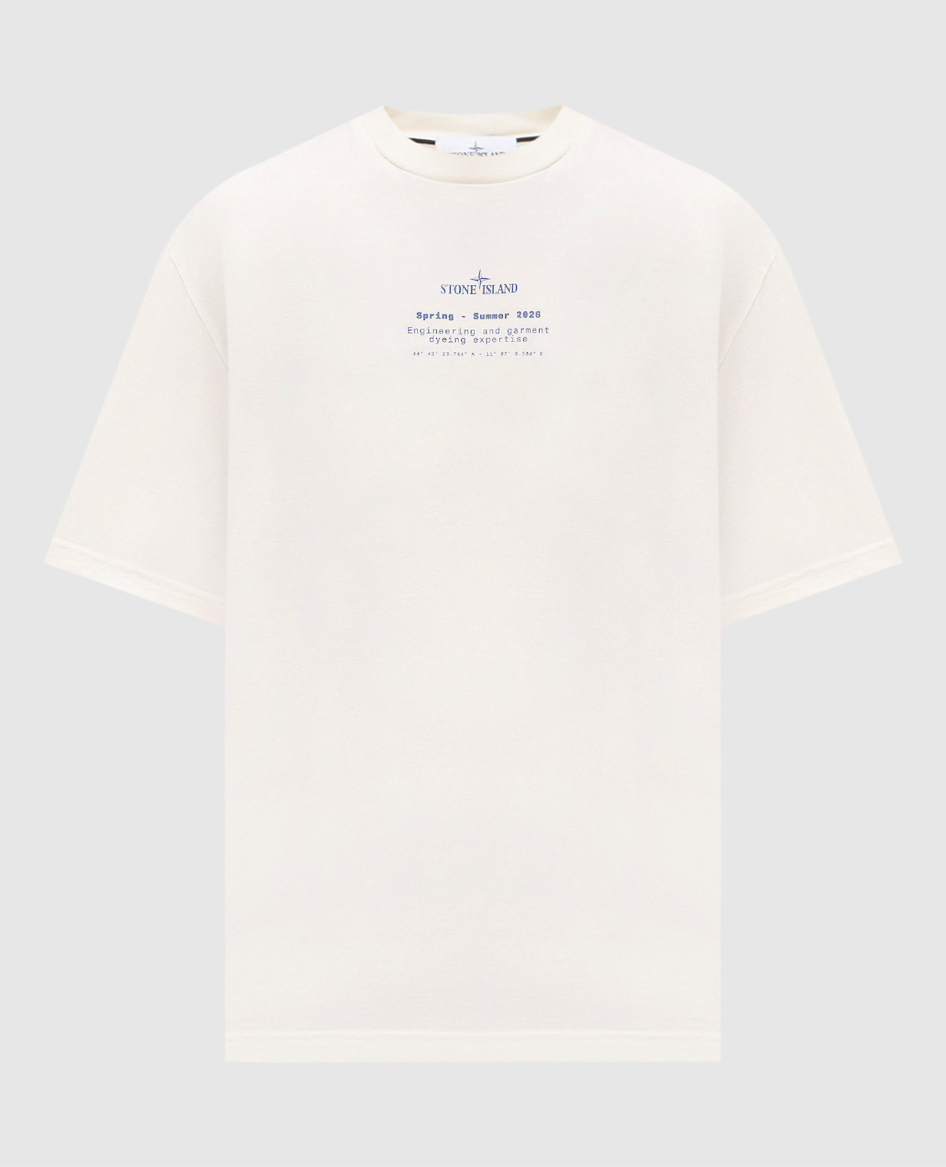 

Blue T-shirt with logo Stone Island, Beige