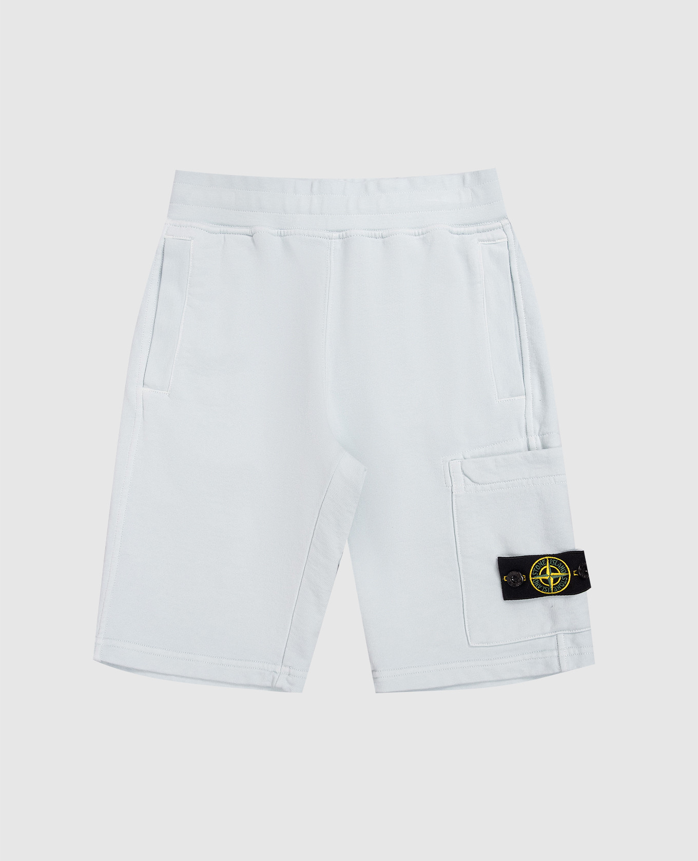 Children's blue shorts with logo