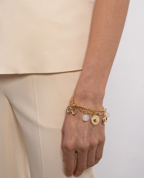 Twinset Gold-tone double-layer bracelet with pendant 261TA4432