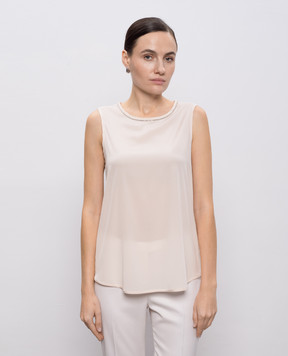 Peserico Beige silk top S08893D07325