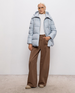 Be Florence Blue down jacket with embroidered emblem BE2617