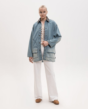 Woolrich Barn blue denim jacket CFWWOU2178FRUT5413