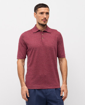 Brunello Cucinelli Burgundy polo M2L00315
