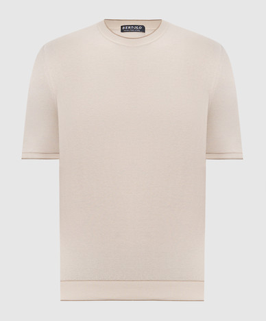 Beige cotton T-shirt