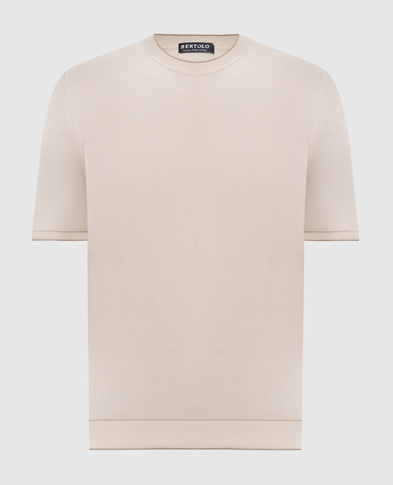 Beige cotton T-shirt