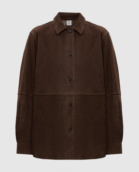 Toteme Brown suede shirt jacket 261WRT0707LE0200