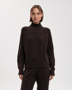 Allude Brown wool and cashmere sweater 26517104