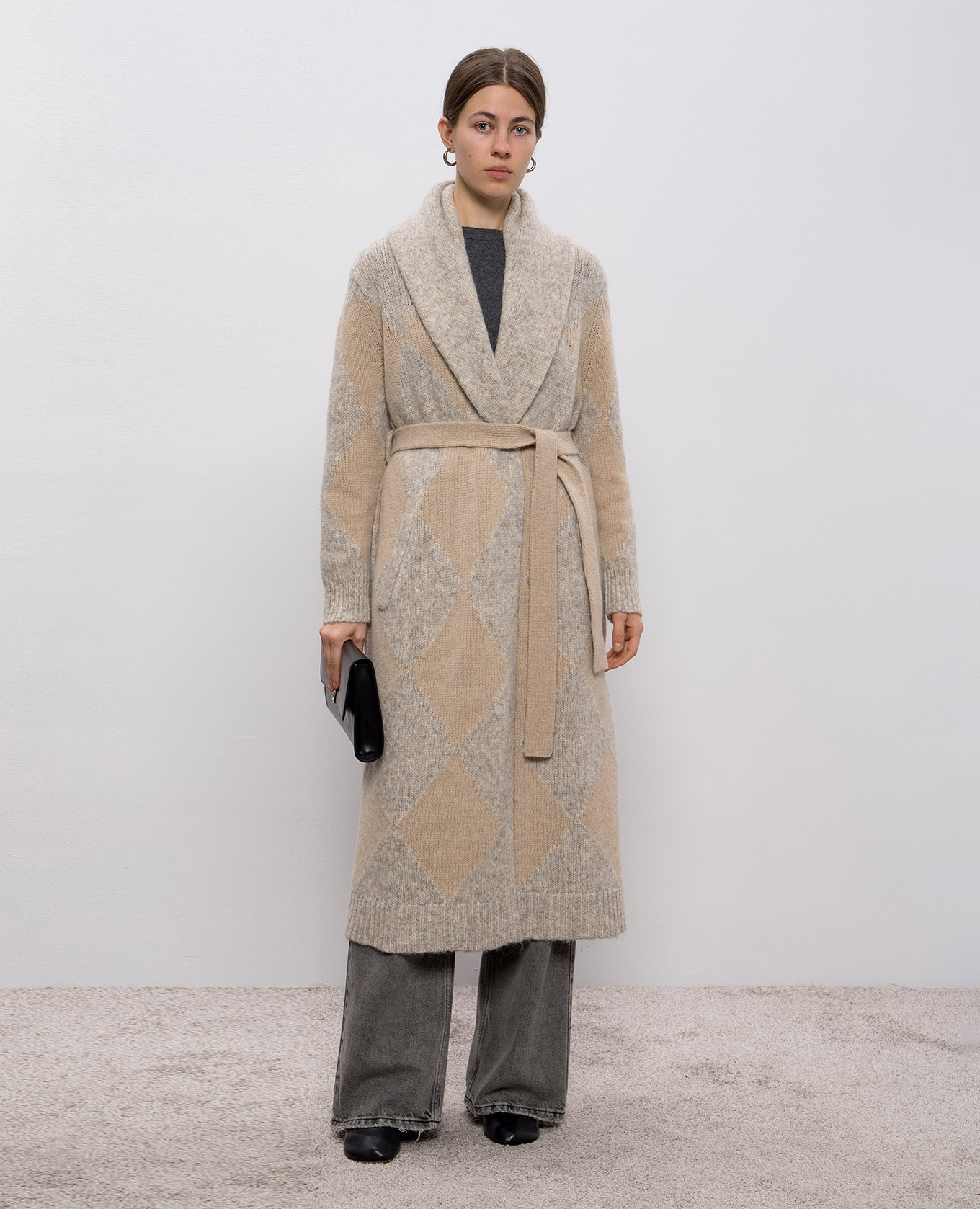 Beige wool cardigan with a pattern Ballantyne 2