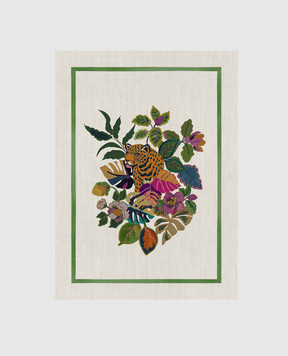 TESSITURA TOSCANA TELERIE Beige linen kitchen towel LEOLEAF NC250017080037