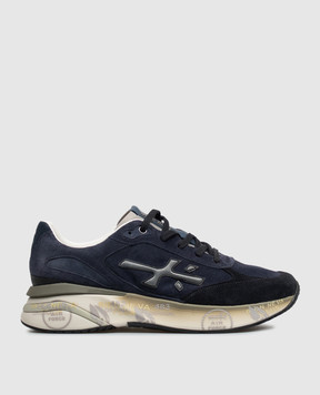 Premiata Moerun blue suede sneakers MOERUN