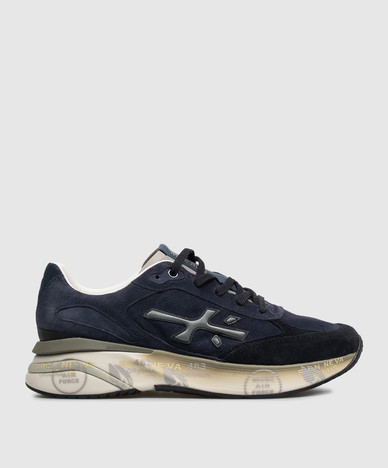 Baskets en daim bleu Moerun