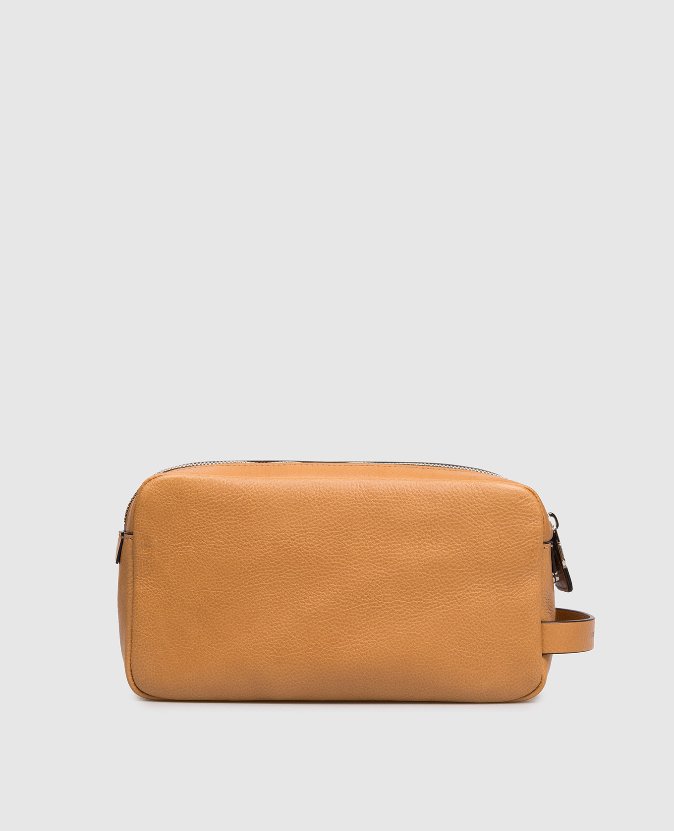 

Brown leather toiletry bag with logo Brunello Cucinelli