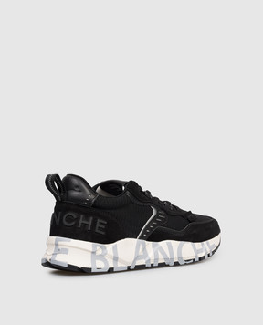 Voile Blanche Black CLUB01 combination sneakers with textured logo 0012019021020A01