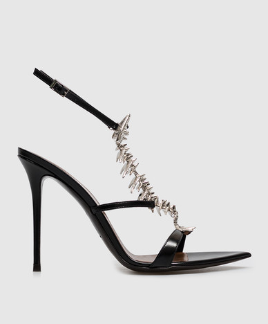 Black leather SLIM sandals