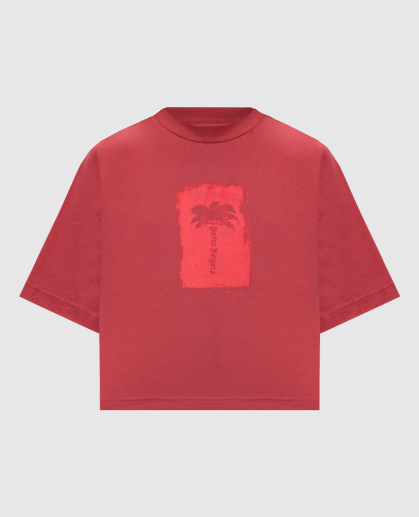 Red Brashed Palm T-shirt