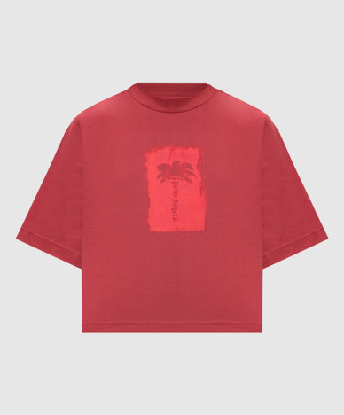 Red Brashed Palm T-shirt