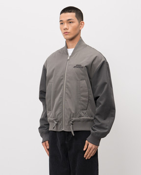 Axel Arigato Archer grey bomber jacket with logo embroidery A3764002