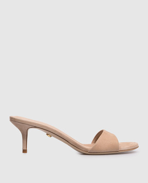 Babe Pay Pls Beige suede mules 274503ZA