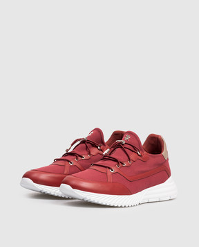 Stefano Ricci Red combination sneakers with monogram logo UV689G6671TSWY
