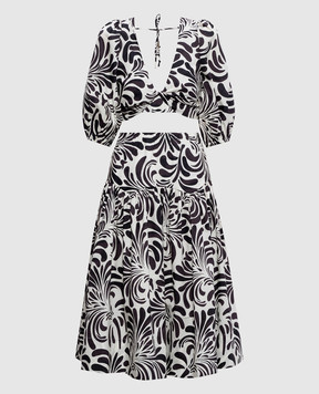 Twinset Contrast print top and skirt suit 261LM2QDD