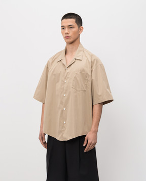 Ami Paris Beige shirt with emblem USH833CO0063