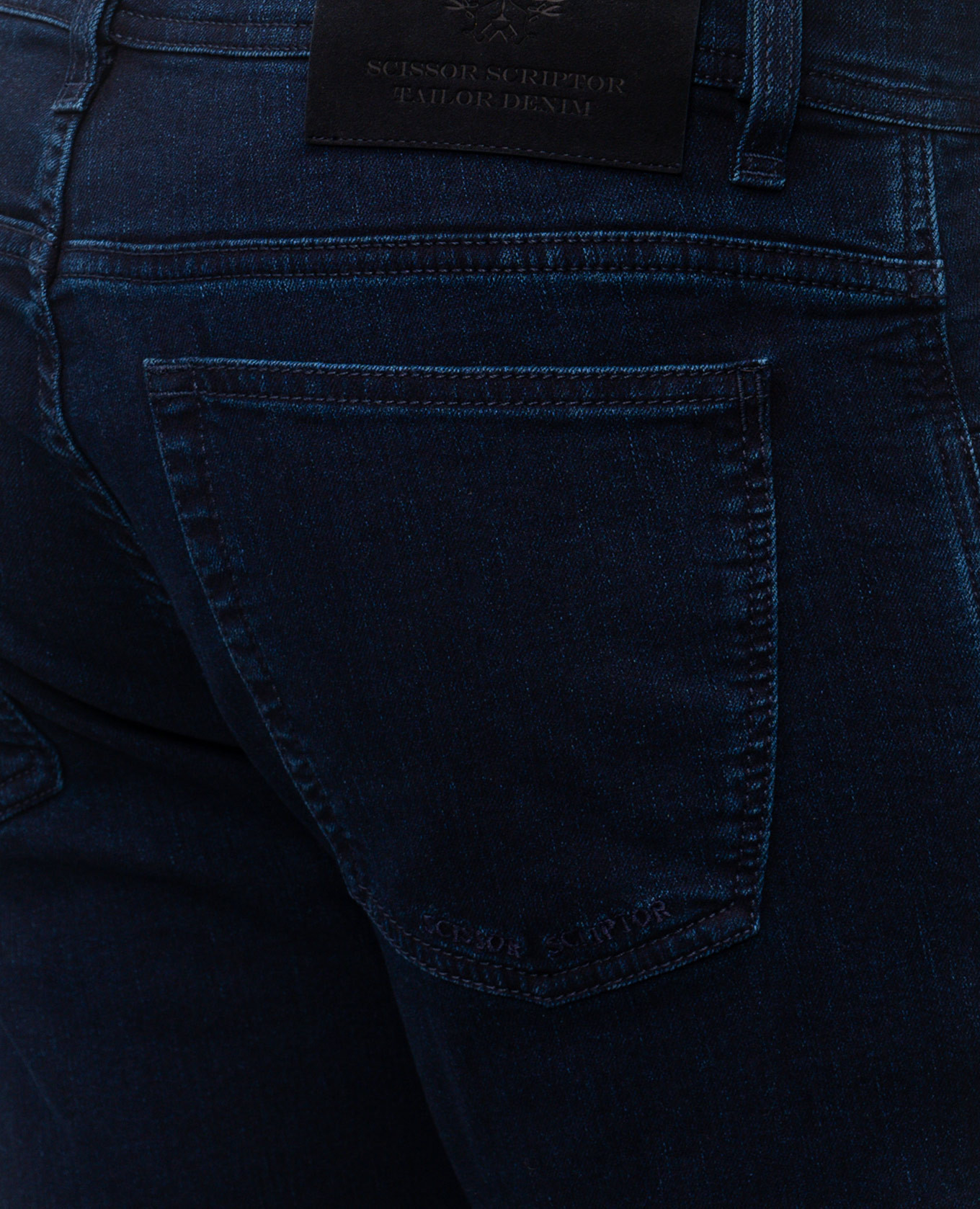 Blue Costantino jeans with logo patch Scissor Scriptor 5