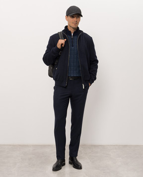 Stefano Ricci Blue wool and cashmere jacket MZJ6300020WC003V