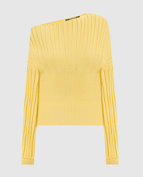 Balmain Yellow ribbed jumper GF1AQ135KJ30