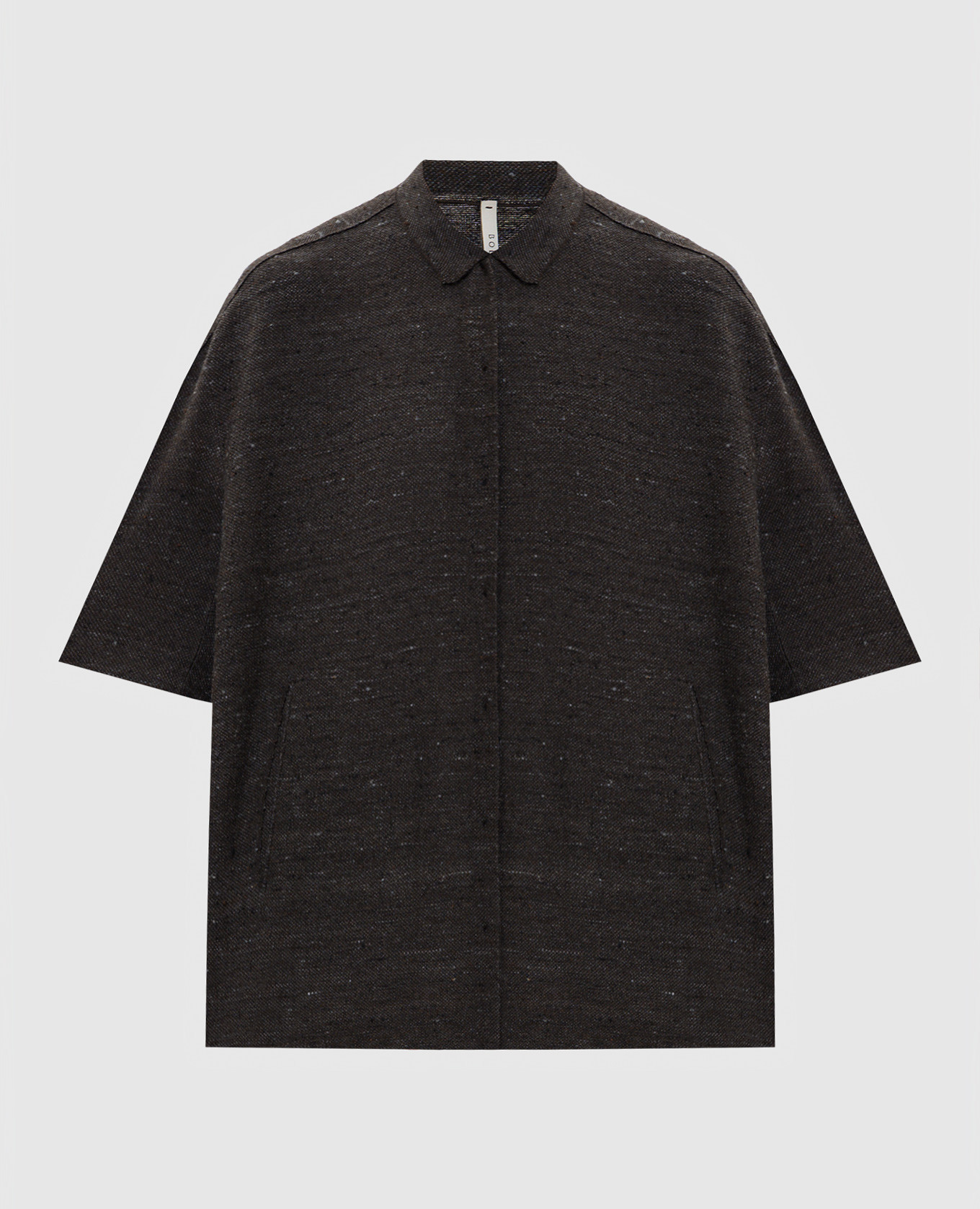 Dark brown silk shirt