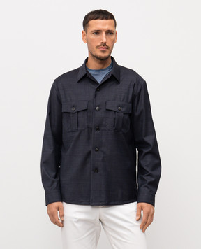 Canali Blue wool shirt AA0252431019